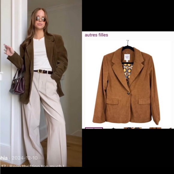 Anthropologie Jackets & Blazers - Anthropologie Large Brown Corduroy Blazer Jacket